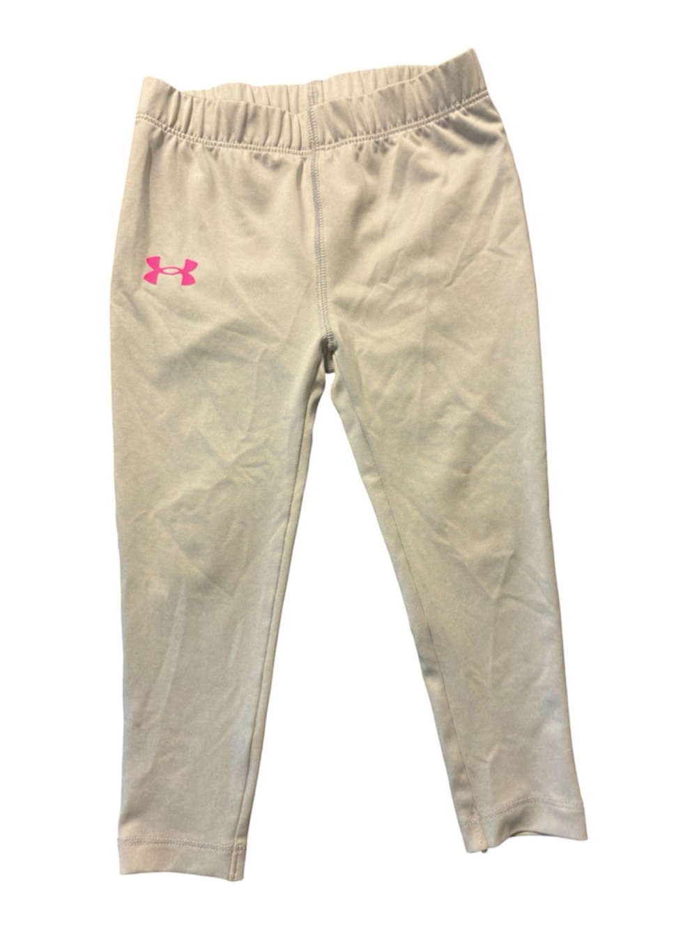 Under Armour Gray Athletic Leggings with Pink Logo